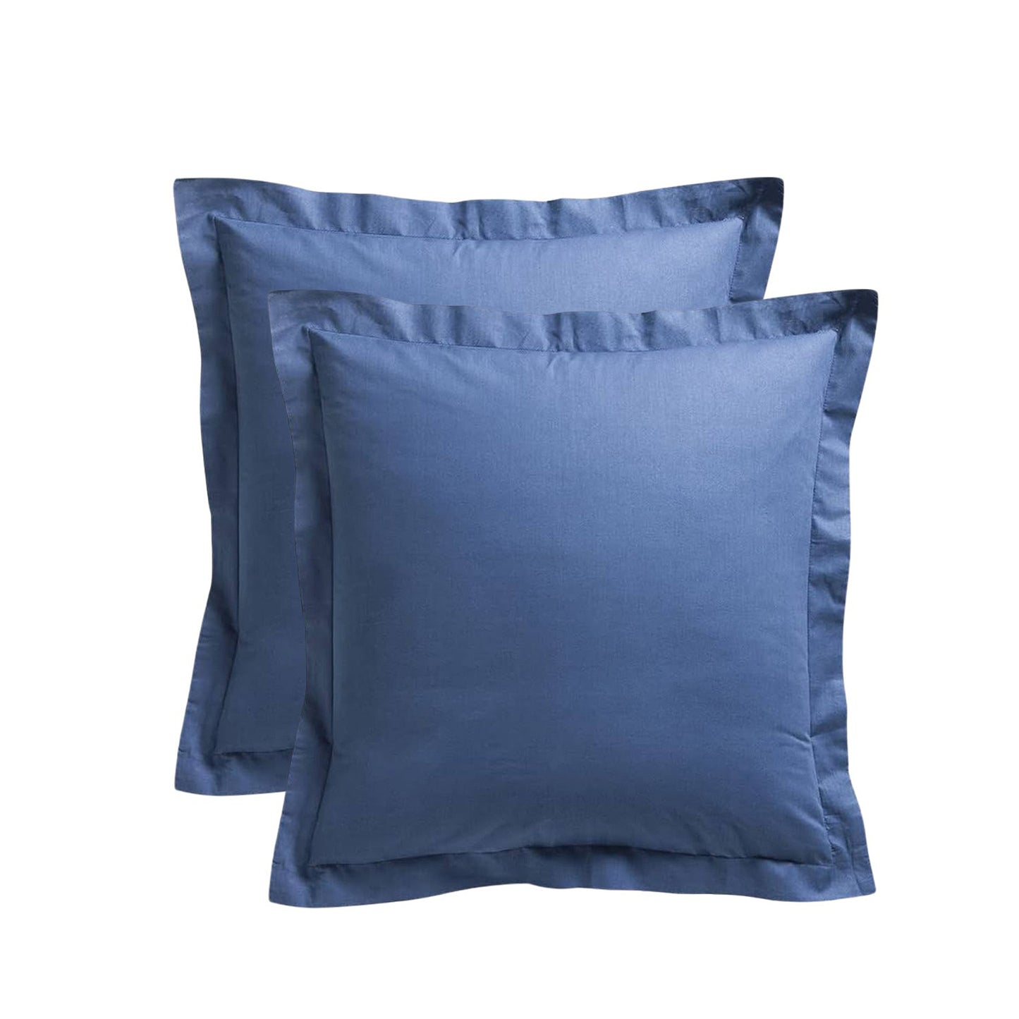 2 taies d'oreiller - 100% coton Bleu