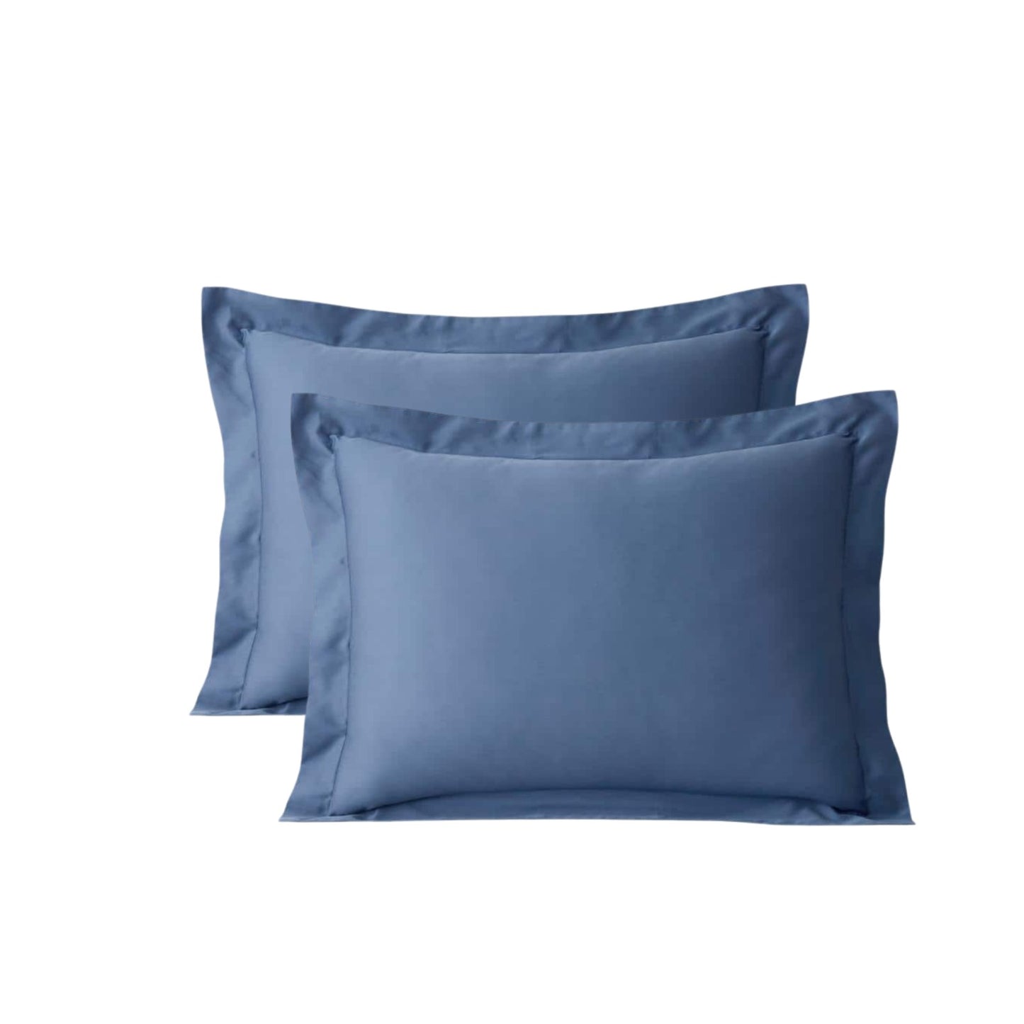 2 taies d'oreiller - 100% coton Bleu