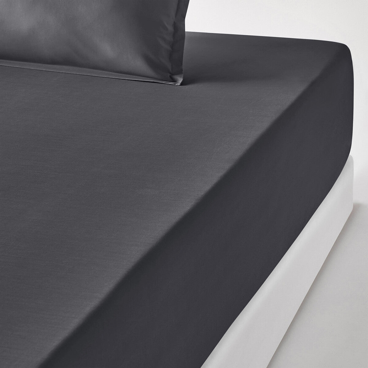 Linge de maiosn linge de lit drap housse noir coton