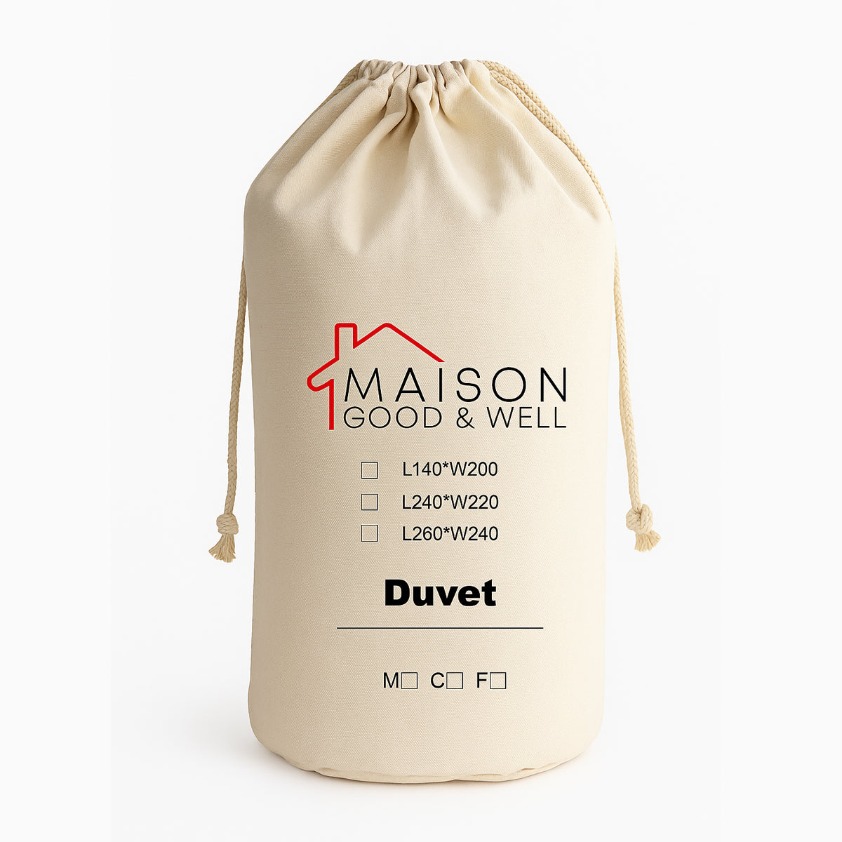 Couette premium mi-saison enveloppe 100% coton - Duvet de canard 200g - maison good and well