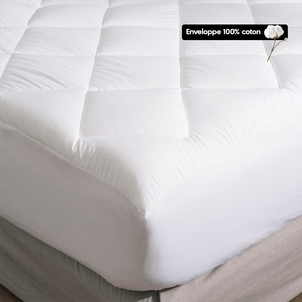 Surmatelas premium - Design drap-housse avec bandes élastiques - maison good and well