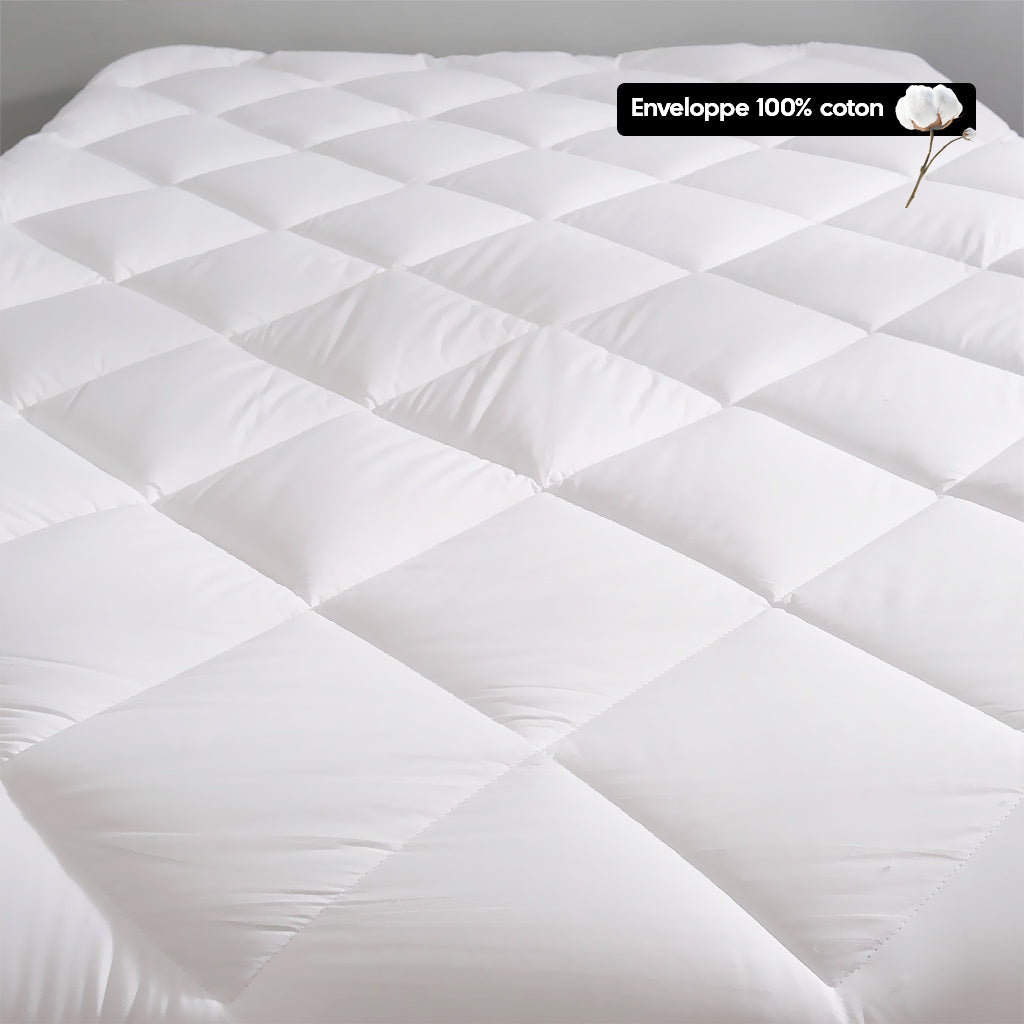 Surmatelas premium - Design drap-housse avec bande élastique