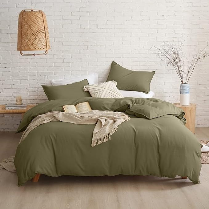 Housse de couette + 2 taies d'oreillers Percale 100% coton