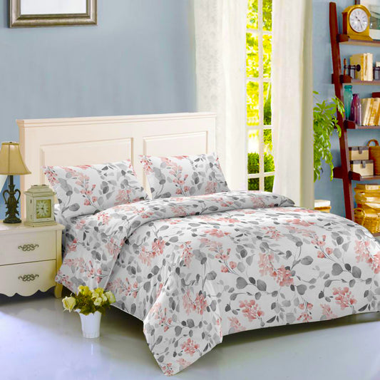 Housse parure de lit imprimée 4 pièces - Brise florale