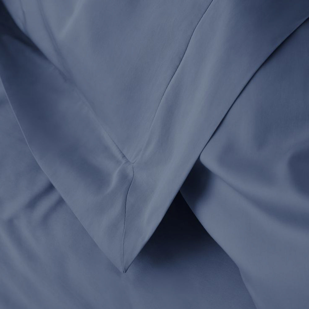 2 taies d'oreiller - 100% coton Bleu - maison good and well