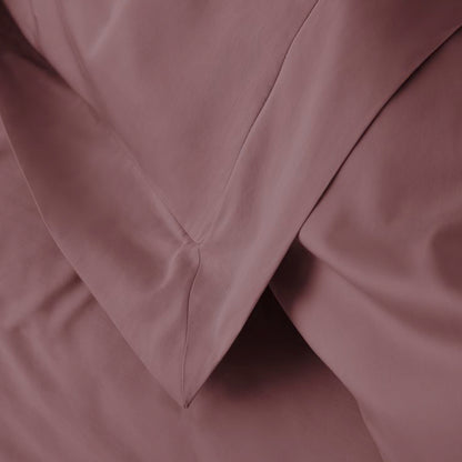 2 taies d'oreiller - Percale de coton vieux rose