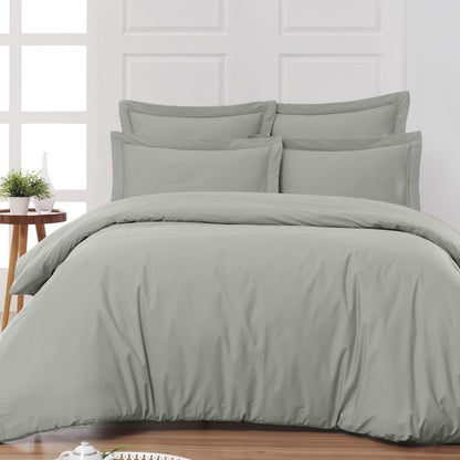 Housse parure de lit coton satiné 300 fils - 4 pièces (sans couette)
