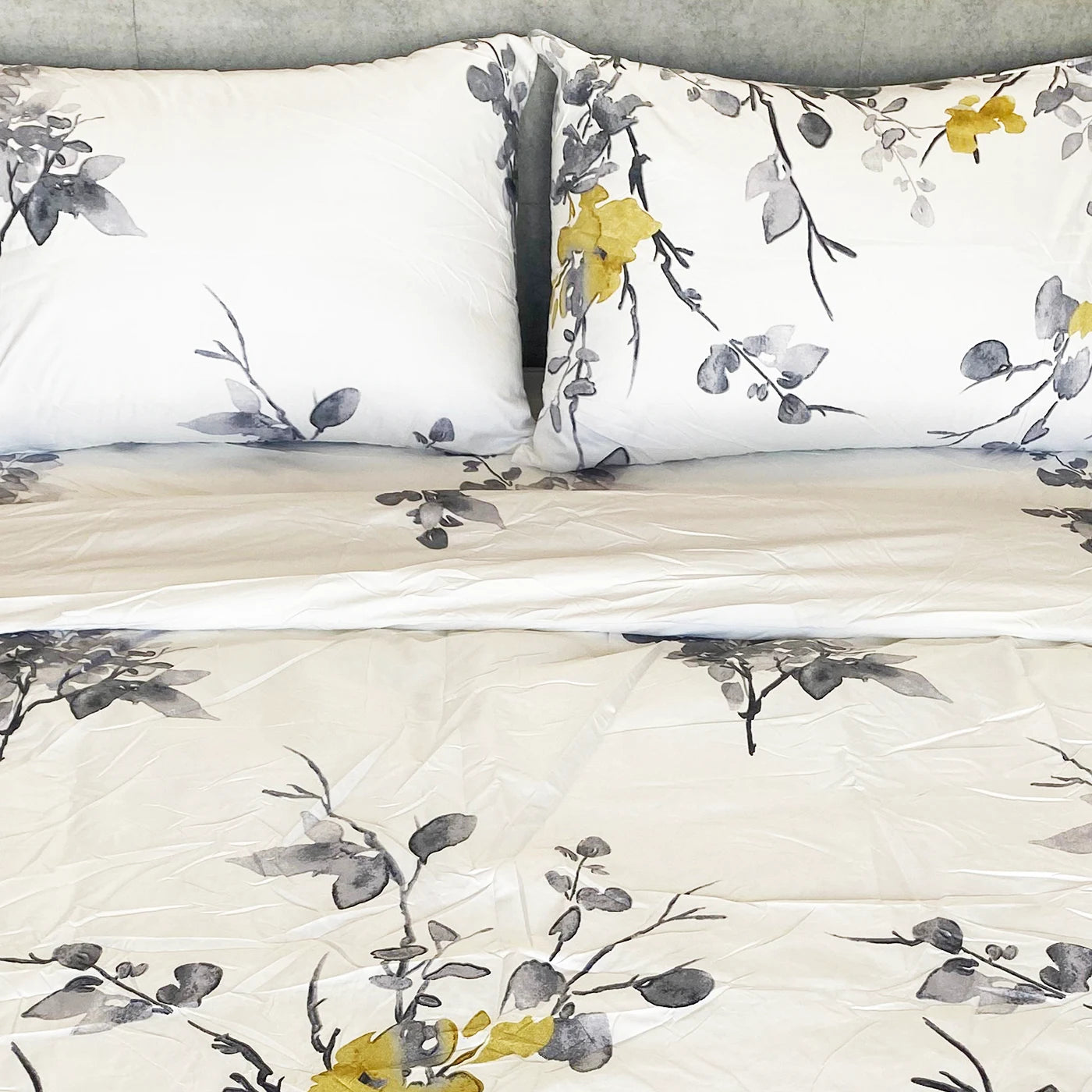 Housse parure de lit imprimée 4 pièces - floralia