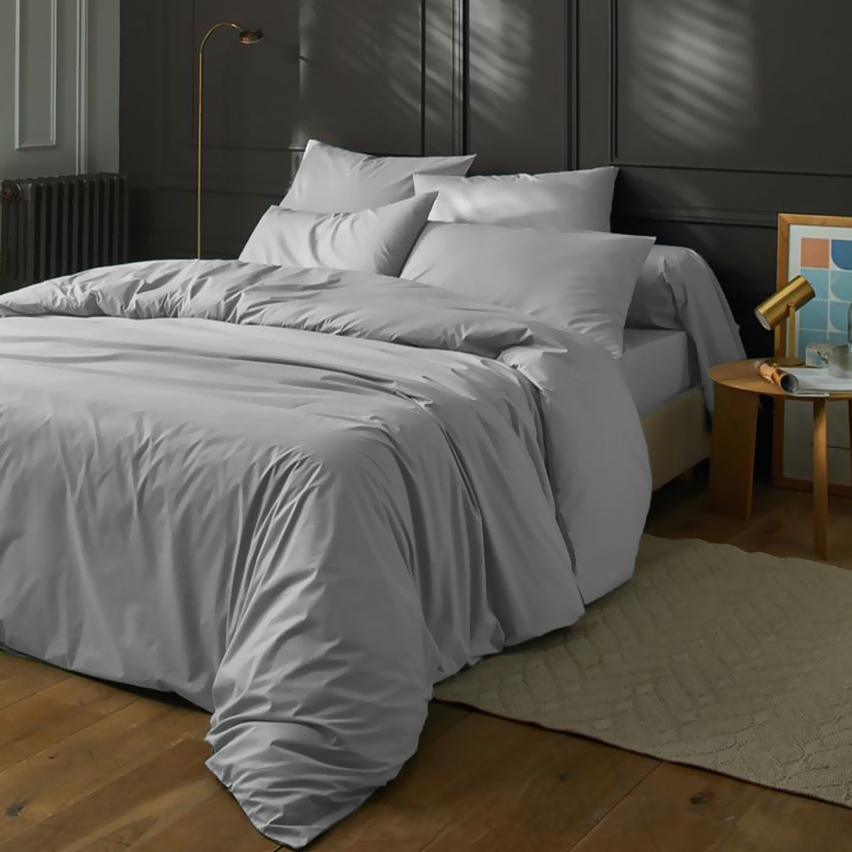 Housse de couette + 2 taies d'oreiller Percale de coton - maison good and well