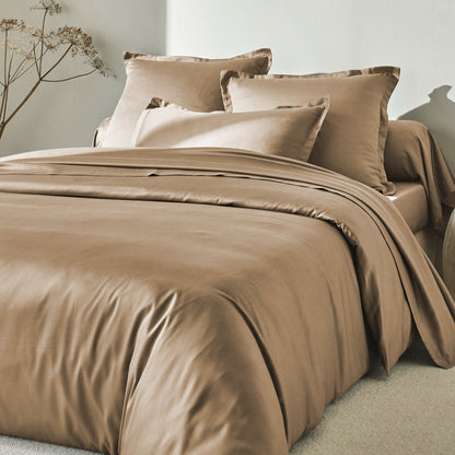 Housse parure de lit coton satiné 300 fils - 4 pièces