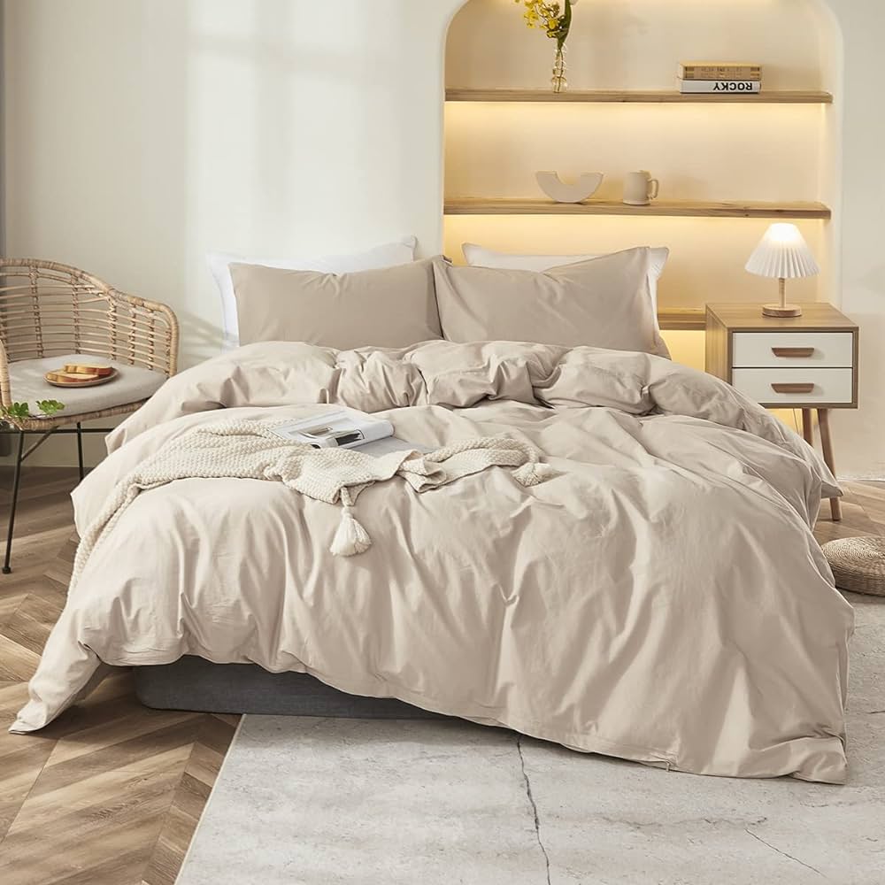 Housse Parure de Lit Percale 100% Coton  4 Pièces