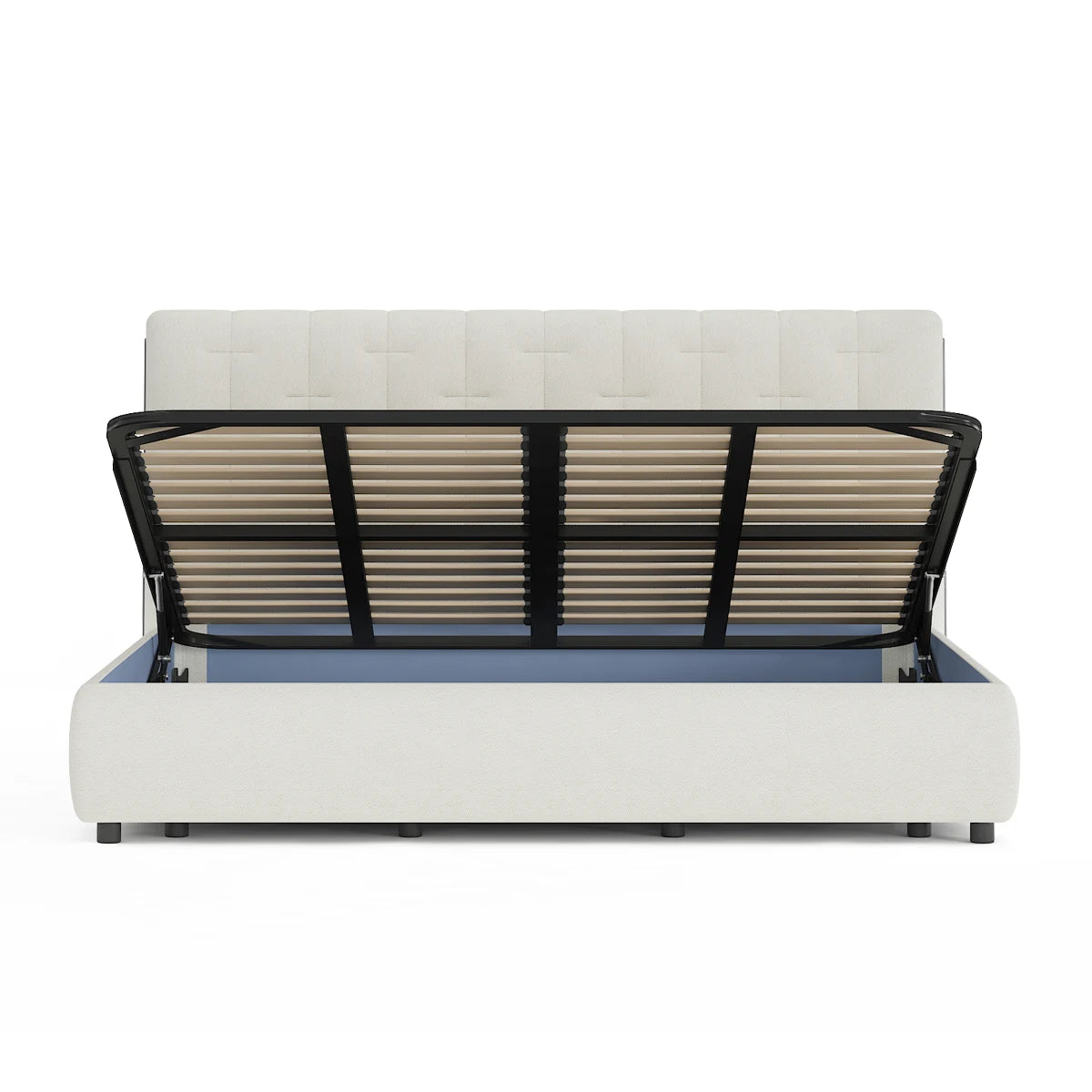 Sommier avec rangement + Tête de lit tapissier - Lima 4
