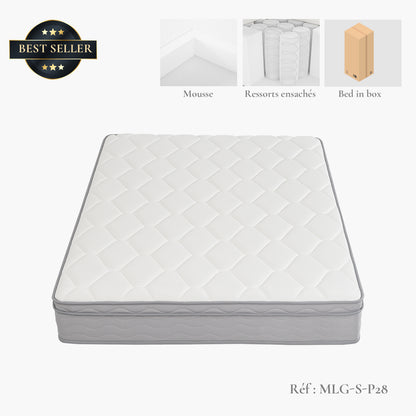 Matelas essentiel - Hybride 28 cm