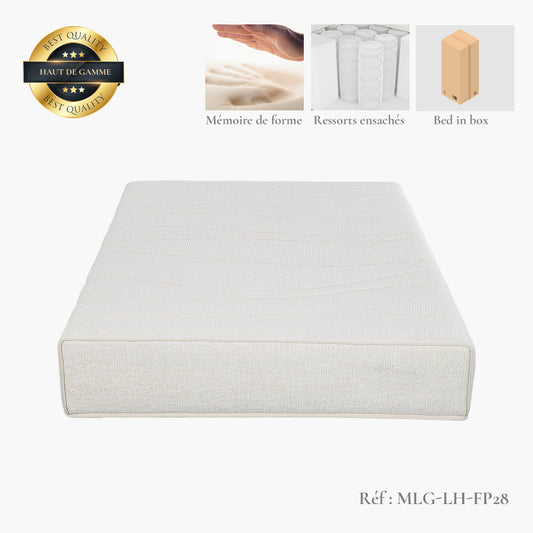 Matelas Elite - Hybride 5 zones de soutien 28 cm