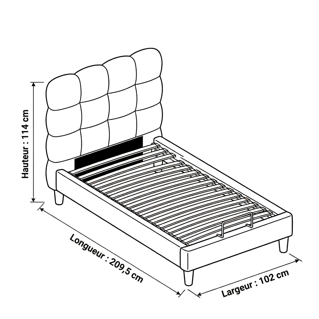 Pack Rentrée Zen - Sommiers + Tête de lit + matelas = oreiller offert 10
