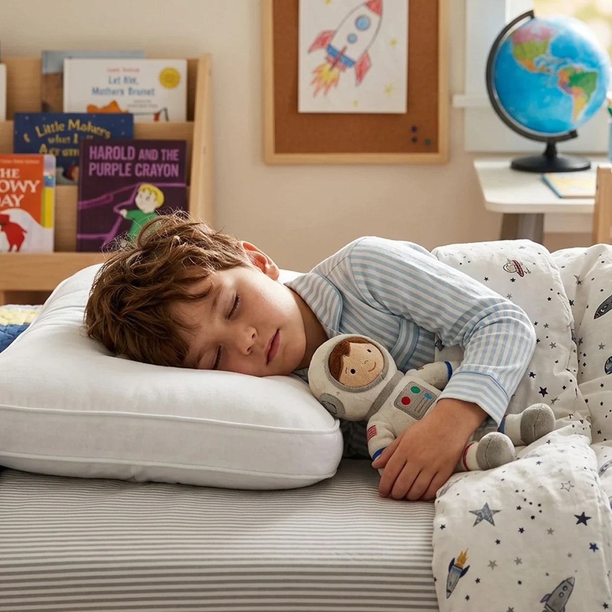 Oreiller enfant moelleux  - Enveloppe 100% coton 700g 4