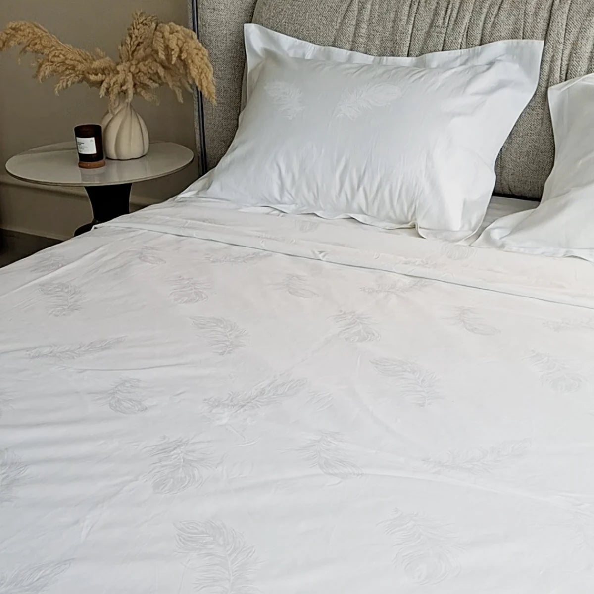 Parure de lit en jacquard de coton - 4 Pièces