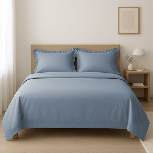 Parure de lit coton satiné 300 fils - 4 pièces