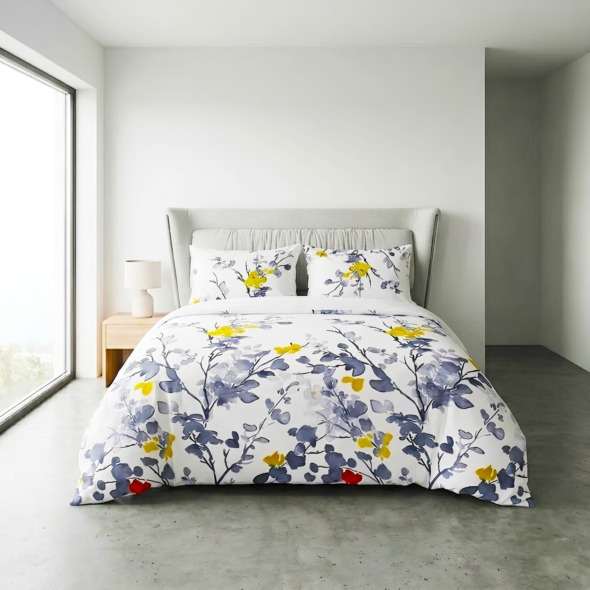 Housse parure de lit imprimée 4 pièces - Floralia