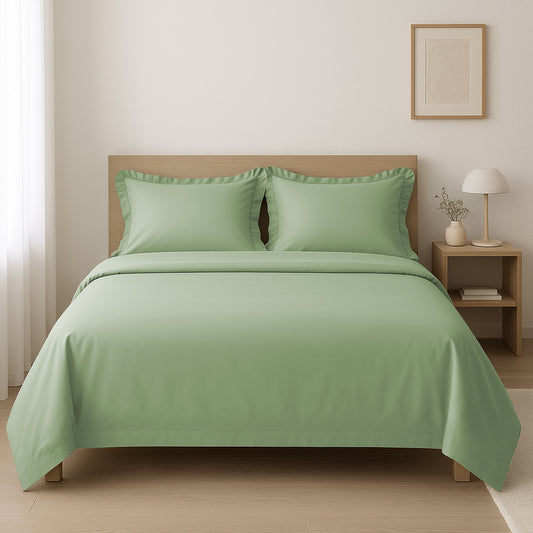 Parure de lit coton satiné 300 fils - 4 pièces