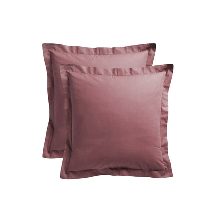 2 taies d'oreiller - Percale de coton vieux rose