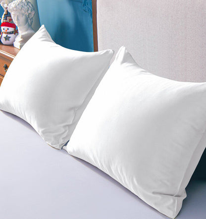 Pack 2 taies d'oreiller - 100% coton Blanc