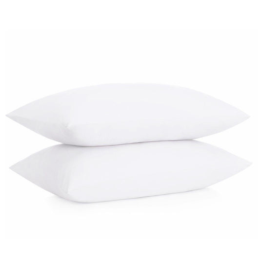Pack 2 taies d'oreiller - 100% coton Blanc